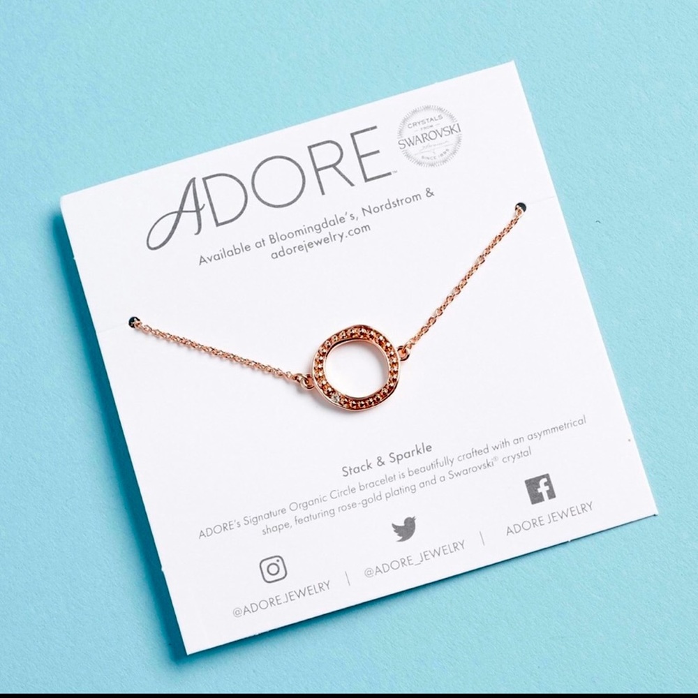 Adore by Swarovski rose gold bracelet with white crystals from fabfitfun